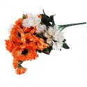 Bukiet 10 kwiatów mix anemonów i hortensji w kolorze POMARAŃCZOWYM