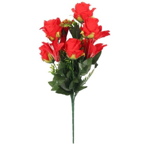 Bukiet 12 kwiatów mix róża z lilią kolor CZERWONY