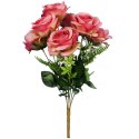 Bukiet 7 róż 45cm kolor różowy