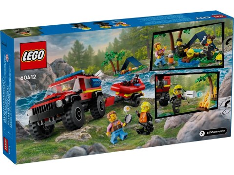 LEGO City 60412 Terenowy wóz strażacki z łodzią ratunkową LEGO City 60412 Terenowy wóz strażacki z łodzią ratunkową