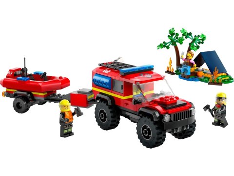 LEGO City 60412 Terenowy wóz strażacki z łodzią ratunkową LEGO City 60412 Terenowy wóz strażacki z łodzią ratunkową