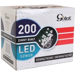 Lampki Choinkowe LED 200szt Zimny Biały - Zewnętrzne i Wewnętrzne, Długość sznura 10m.