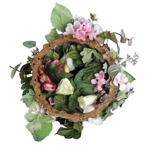 Romantyczny Wianek z Hortensjami i gerberami o Średnicy 28 cm Romantyczny Wianek z Hortensjami i gerberami o Średnicy 28 cm