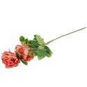 Sztuczna Gałązka Piwonii kolor Czerwony Dekoracja Wysokość 64cm