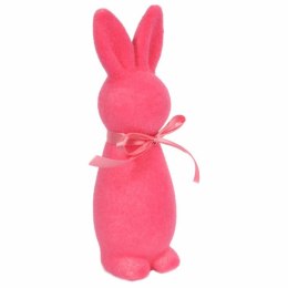 Zając ozdoba wielkanocna welurowy flokowany Różowy L 25 cm