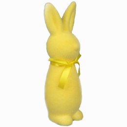 Zając ozdoba wielkanocna welurowy flokowany Żółty L 25 cm