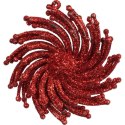 Zestaw 3 Brokatowych Zawieszek na Choinkę w Kształcie Śnieżynek - Multikolor, Plastikowe, 9 cm