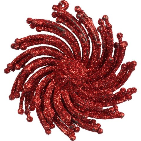 Zestaw 3 Brokatowych Zawieszek na Choinkę w Kształcie Śnieżynek - Multikolor, Plastikowe, 9 cm Zestaw 3 Brokatowych Zawieszek na Choinkę w Kształcie Śnieżynek - Multikolor, Plastikowe, 9 cm