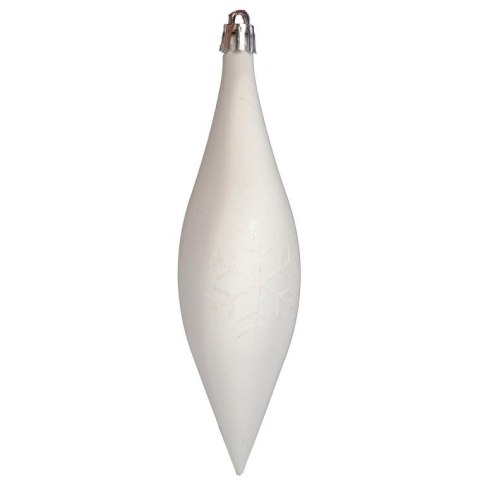 Zestaw 9 Białych Plastikowych Sopli Dekoracyjnych 15 cm z Efektem Zmrożenia Zestaw 9 Białych Plastikowych Sopli Dekoracyjnych 15 cm z Efektem Zmrożenia