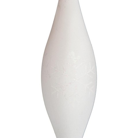 Zestaw 9 Białych Plastikowych Sopli Dekoracyjnych 15 cm z Efektem Zmrożenia Zestaw 9 Białych Plastikowych Sopli Dekoracyjnych 15 cm z Efektem Zmrożenia