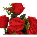 Bukiet 11 róż z bukszpanem 54 cm CZERWONY