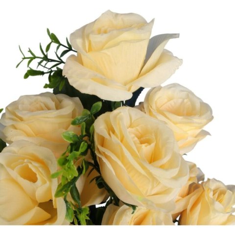 Bukiet 11 róż z bukszpanem 54 cm KREMOWY Bukiet 11 róż z bukszpanem 54 cm KREMOWY
