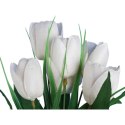 Bukiet 6 TULIPANÓW z trawką 34 cm BIAŁY