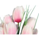 Bukiet 6 TULIPANÓW z trawką 34 cm JASNO RÓŻOWY