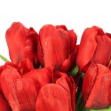 Bukiet 9 GTULIPANÓW w kolorze CZERWONYM 32 cm