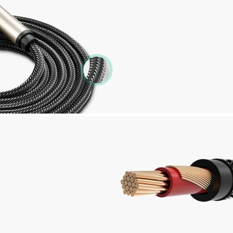 Kabel przewód audio mono TS jack 6.35mm - jack 6.35mm 2m - szary Kabel przewód audio mono TS jack 6.35mm - jack 6.35mm 2m - szary