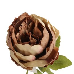 Sztuczna Gałązka piwonia w kolorze BRĄZOWYM - Dekoracja o Wysokości 64 cm