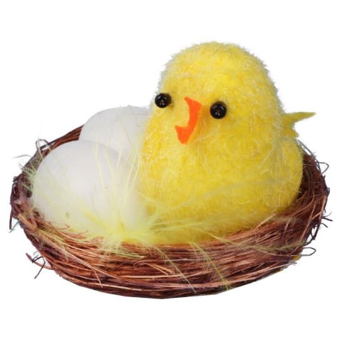 Zestaw Figurki Dekoracyjne Żółte Kurczaki w Gniazdach 2 Sztuki, 5 cm Zestaw Figurki Dekoracyjne Żółte Kurczaki w Gniazdach 2 Sztuki, 5 cm