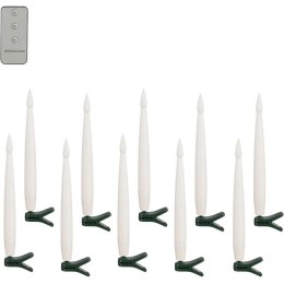 LAMPKI CHOINKOWE ŁAŃCUCH ŚWIETLNY ŚWIECZKI 10 LED CIEPŁY BIAŁY LUCA