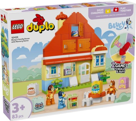 Lego 10459 Bluey - Dom rodzinny Blue z grą pamięciową Lego 10459 Bluey - Dom rodzinny Blue z grą pamięciową