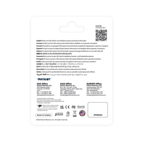 Patriot FLASHDRIVE Tab T560 256GB Dual USB 120MBs Patriot FLASHDRIVE Tab T560 256GB Dual USB 120MBs