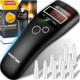 Alkomat półprzewodnikowy elektroniczny LCD 10 ustników