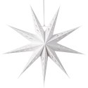 DEKORACJA PAPIEROWA GWIAZDA 45CM 9 RAMION BIAŁA