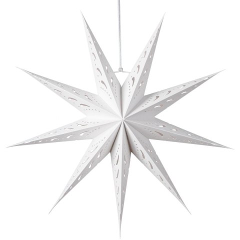DEKORACJA PAPIEROWA GWIAZDA 45CM 9 RAMION BIAŁA