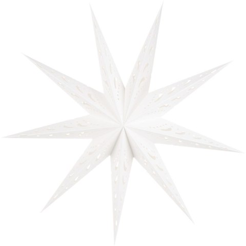 DEKORACJA PAPIEROWA GWIAZDA 45CM 9 RAMION BIAŁA