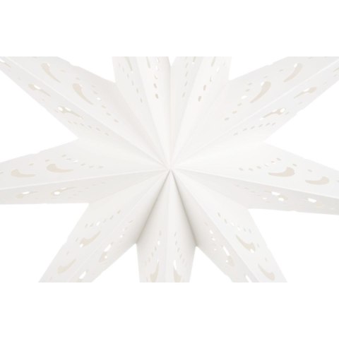 DEKORACJA PAPIEROWA GWIAZDA 45CM 9 RAMION BIAŁA