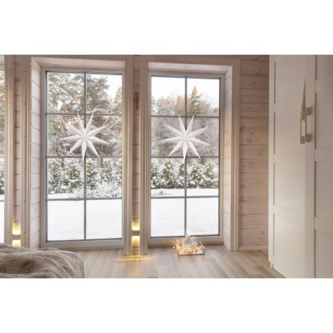 DEKORACJA PAPIEROWA GWIAZDA 45CM 9 RAMION BIAŁA