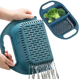 Durszlak cedzak sitko składane na zlew z uchwytami