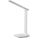 Lampka biurkowa szkolna z uchwytem na telefon regulowana - biało srebrna