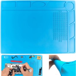 Mata stołowa antystatyczna do lutowania z organizerem silikonowa 320 x 230 mm
