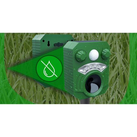 Odstraszacz ultradźwiękowo-świetlny solarny zwierząt gryzoni kun myszy