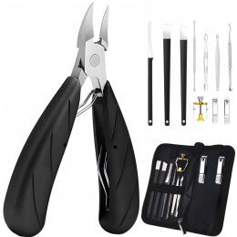 Przybornik do manicure pedicure pielęgnacji paznokci obcinacz pilnik cążki - zestaw 8 el.