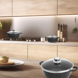 Zestaw garnków patelnia z powłoką ceramiczną pokrywkami - 12 el.