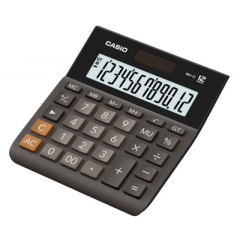 Casio Kalkulator biurowy MH-12BK-S, 12-cyfrowy, 127x136,5mm, czarny Casio Kalkulator biurowy MH-12BK-S, 12-cyfrowy, 127x136,5mm, czarny