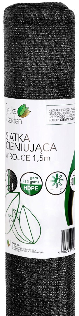 SIATKA CIENIUJĄCA 110G/M2 1.5X10M CIEMNO SZARA