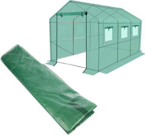 FOLIA POSZYCIE COVER NA TUNEL OGRODOWY SZKLARNIĘ 200x350x200CM ZIELONA