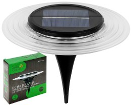 LAMPA SOLARNA DYSKOWA 28 LED DO WBICIA W GRUNT LUB MONTAŻU NA ŚCIANIE