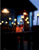 LAMPA SOLARNA TAŃCZĄCE NA WIETRZE KULECZKI BIAŁE 6 LED 72CM