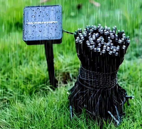 OŚWIETLENIE SOLAR PARASOLA OGRODOWEGO 5M 72LED