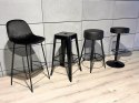 Krzesło barowe AVA GREY VELVET hoker BAR