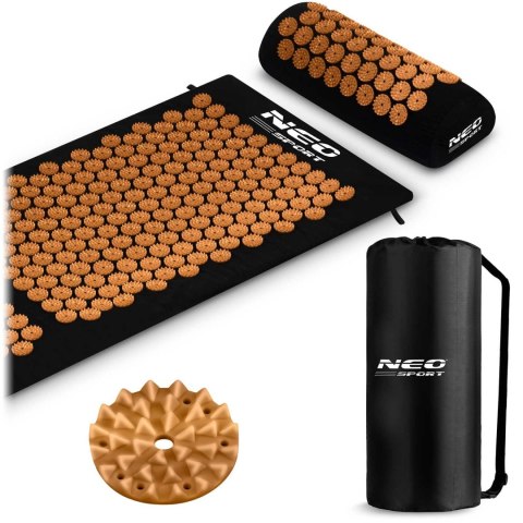 Mata do akupresury z kolcami Neo-Sport NS-901 czarno-złota Mata do akupresury z kolcami Neo-Sport NS-901 czarno-złota