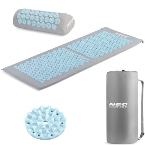 Mata do akupresury z kolcami Neo-Sport NS-901 szaro-niebieska Mata do akupresury z kolcami Neo-Sport NS-901 szaro-niebieska