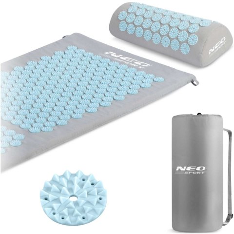 Mata do akupresury z kolcami Neo-Sport NS-901 szaro-niebieska Mata do akupresury z kolcami Neo-Sport NS-901 szaro-niebieska