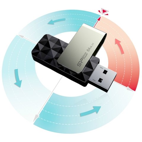 Pendrive Silicon Power Blaze B30 64GB USB 3.1 kolor czarny (SP064GBUF3B30V1K) Pendrive Silicon Power Blaze B30 64GB USB 3.1 kolor czarny (SP064GBUF3B30V1K)