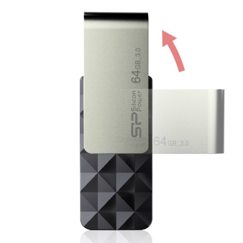 Pendrive Silicon Power Blaze B30 64GB USB 3.1 kolor czarny (SP064GBUF3B30V1K) Pendrive Silicon Power Blaze B30 64GB USB 3.1 kolor czarny (SP064GBUF3B30V1K)