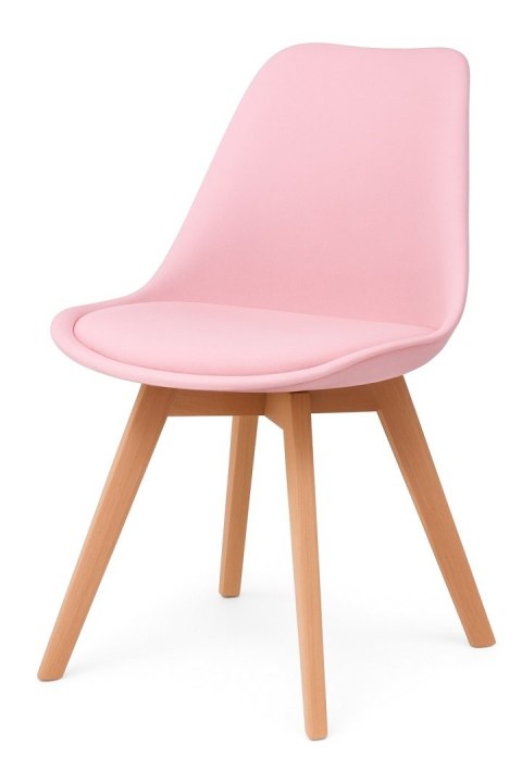 Krzesło skandynawskie MONZA PINK PU Krzesło skandynawskie MONZA PINK PU